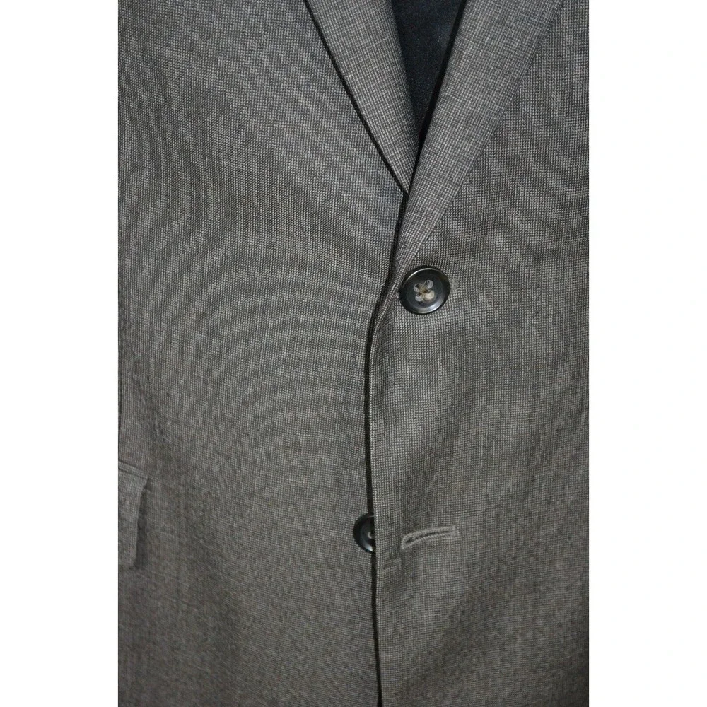 Banana‎ Republic 100% Wool Blazer Suit Jacket Grey Charcoal Men's Modern Fit 42R